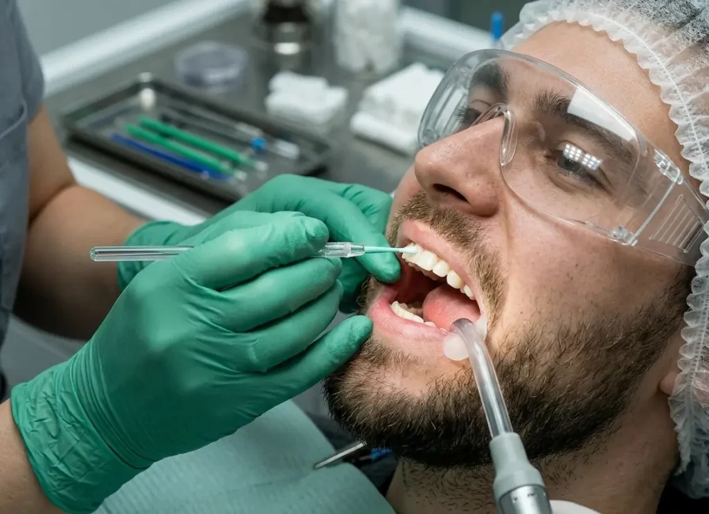 Preventive dentist Castle Hill performing professional teeth cleaning